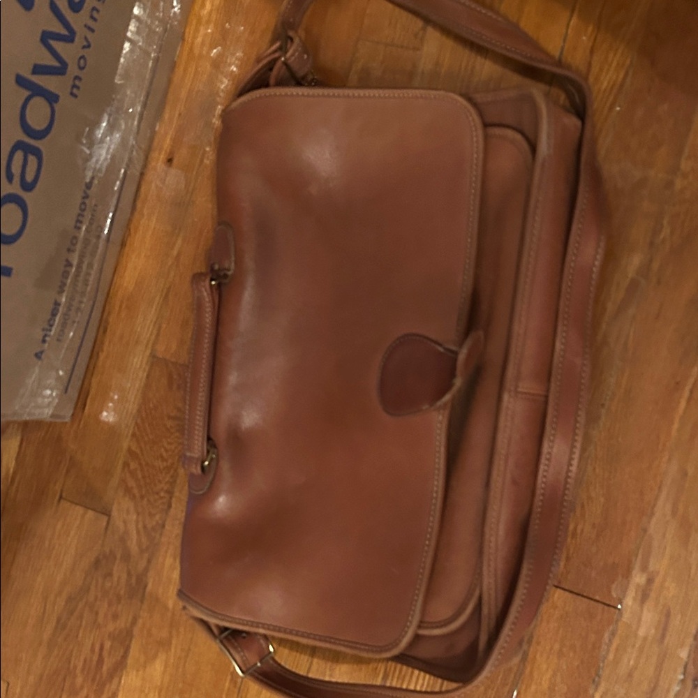 Coach Tan Leather Laptop Bag